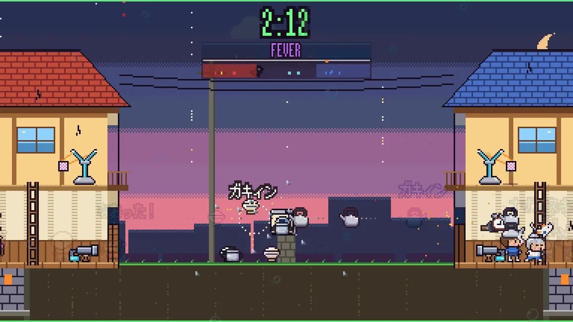 実際のゲーム画面: FEVER 終盤は 夜になる